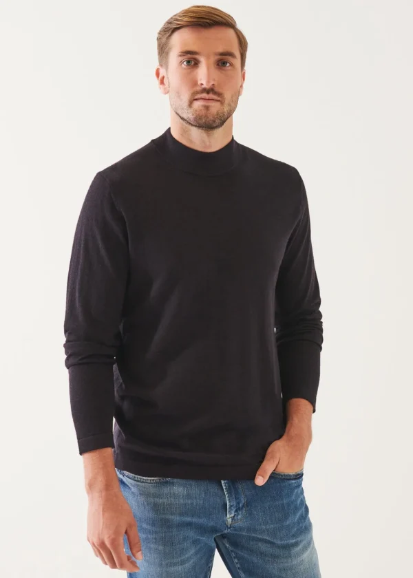 PATRICK ASSARAF Extra-Fine Merino Mock Neck | Men Knitwear