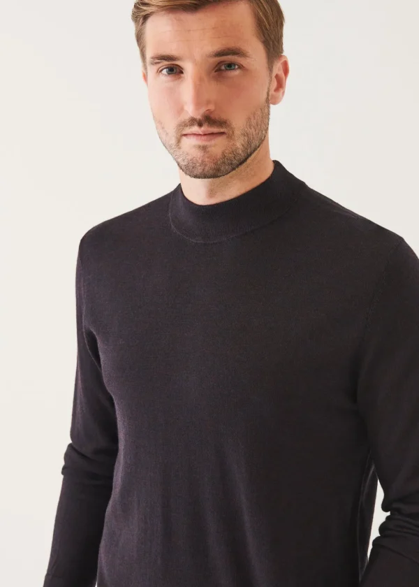 PATRICK ASSARAF Extra-Fine Merino Mock Neck | Men Knitwear