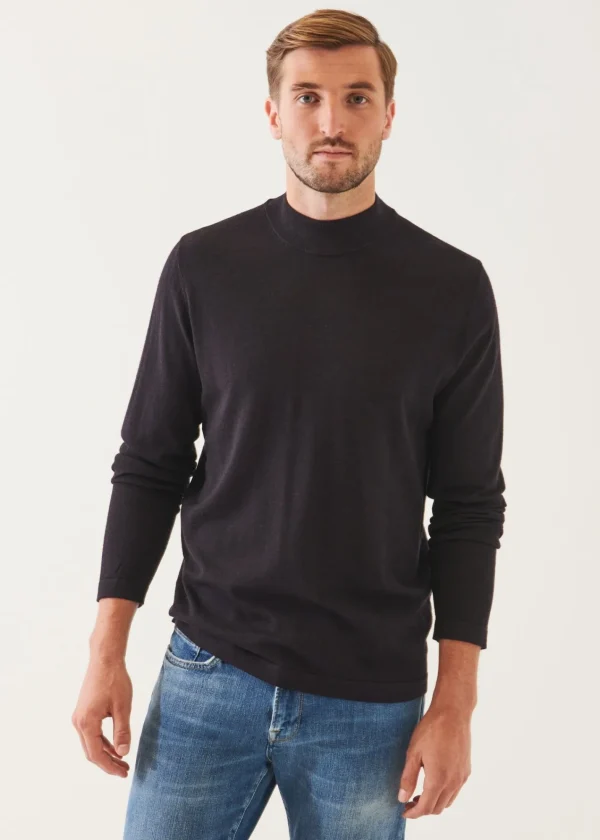 PATRICK ASSARAF Extra-Fine Merino Mock Neck | Men Knitwear