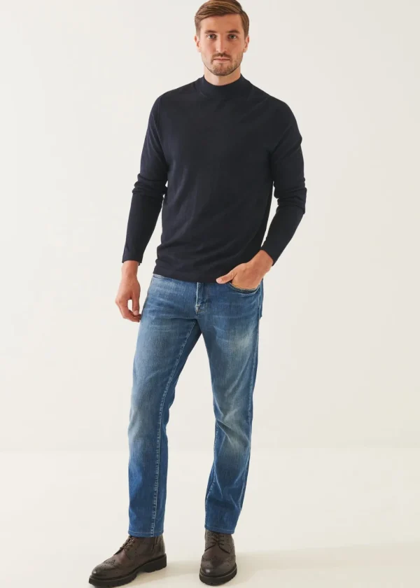 PATRICK ASSARAF Extra-Fine Merino Mock Neck | Men Knitwear