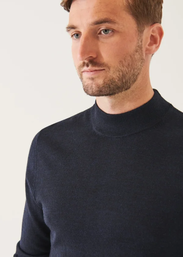 PATRICK ASSARAF Extra-Fine Merino Mock Neck | Men Knitwear