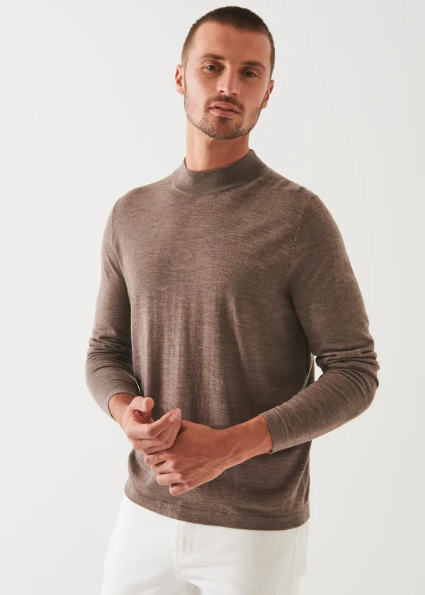 PATRICK ASSARAF Extra-Fine Merino Mock Neck | Men Knitwear