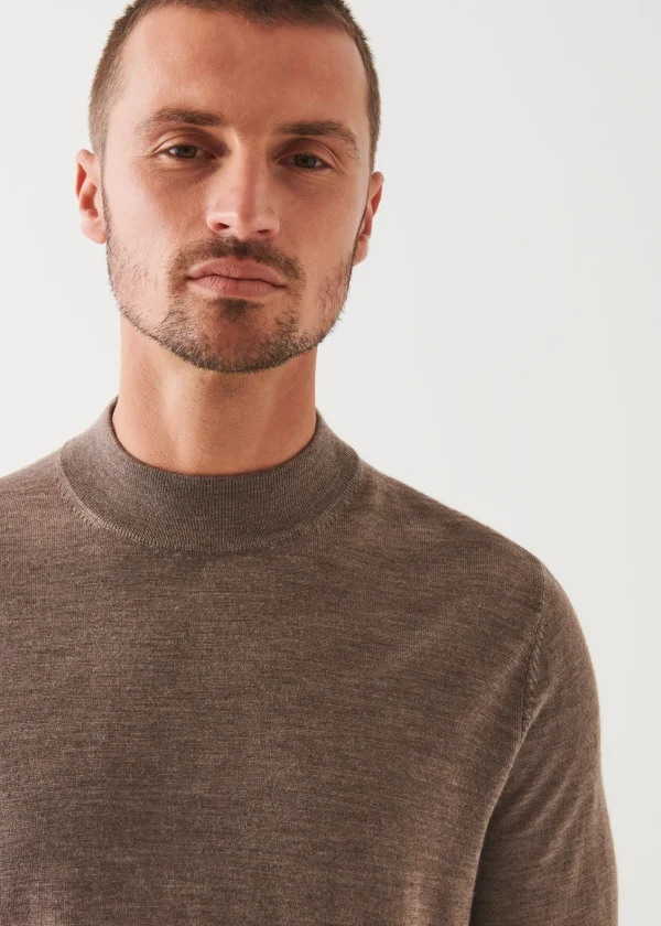 PATRICK ASSARAF Extra-Fine Merino Mock Neck | Men Knitwear