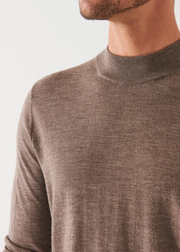 PATRICK ASSARAF Extra-Fine Merino Mock Neck | Men Knitwear