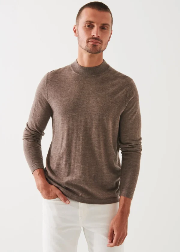 PATRICK ASSARAF Extra-Fine Merino Mock Neck | Men Knitwear