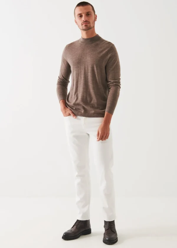 PATRICK ASSARAF Extra-Fine Merino Mock Neck | Men Knitwear