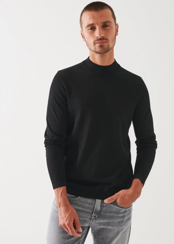 PATRICK ASSARAF Extra-Fine Merino Mock Neck | Men Knitwear