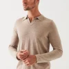 PATRICK ASSARAF Extra-Fine Merino Open Polo | Men Polos