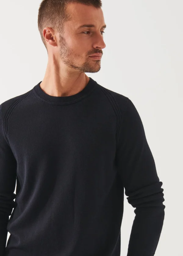 PATRICK ASSARAF Extra-Fine Merino Raglan Crewneck | Men Knitwear