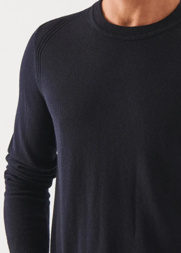 PATRICK ASSARAF Extra-Fine Merino Raglan Crewneck | Men Knitwear