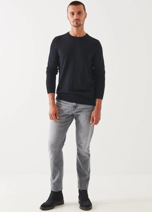 PATRICK ASSARAF Extra-Fine Merino Raglan Crewneck | Men Knitwear