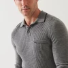 PATRICK ASSARAF Extra-Fine Merino Tipped Polo Sweater | Men Polos