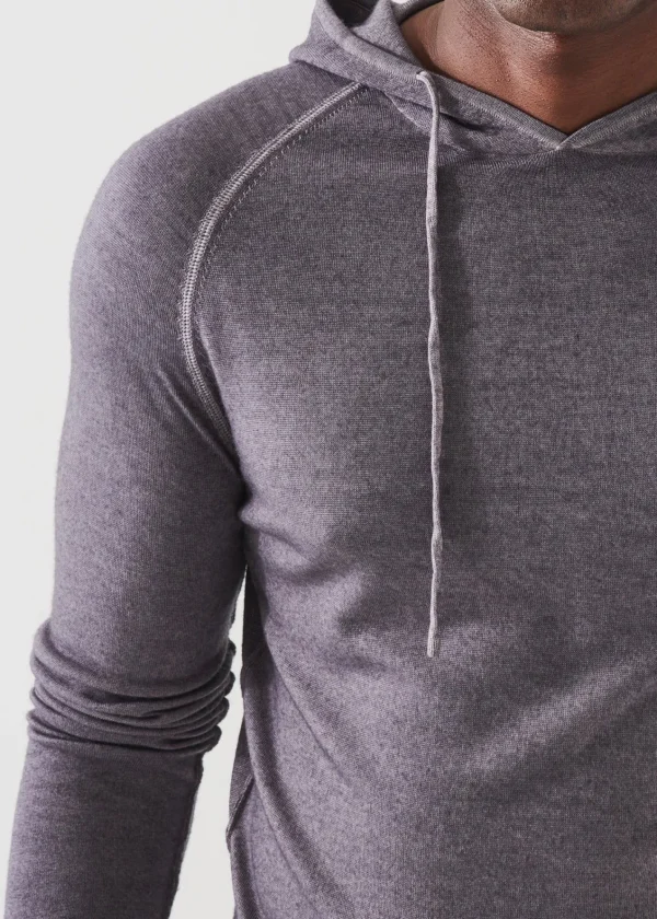 PATRICK ASSARAF Extra-Fine Merino Vintage Wash Hoodie | Men Knitwear