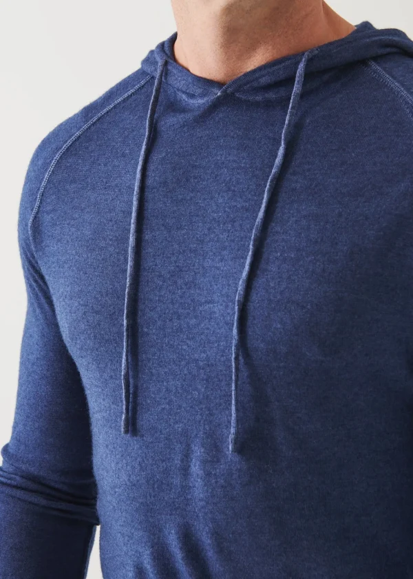 PATRICK ASSARAF Extra-Fine Merino Vintage Wash Hoodie | Men Knitwear