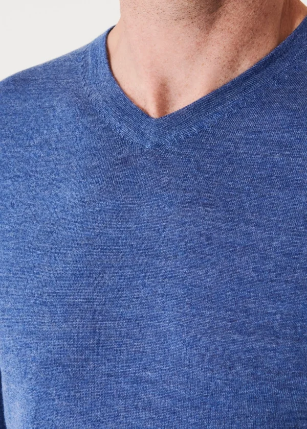 PATRICK ASSARAF Extra-Fine Merino V-Neck | Men Knitwear