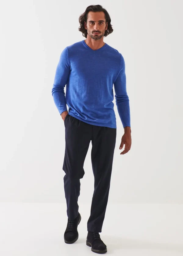 PATRICK ASSARAF Extra-Fine Merino V-Neck | Men Knitwear