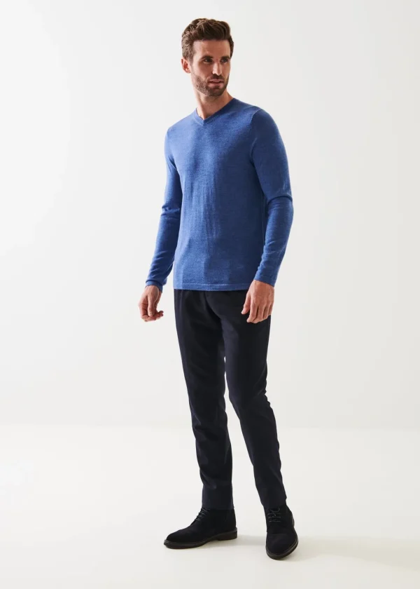 PATRICK ASSARAF Extra-Fine Merino V-Neck | Men Knitwear