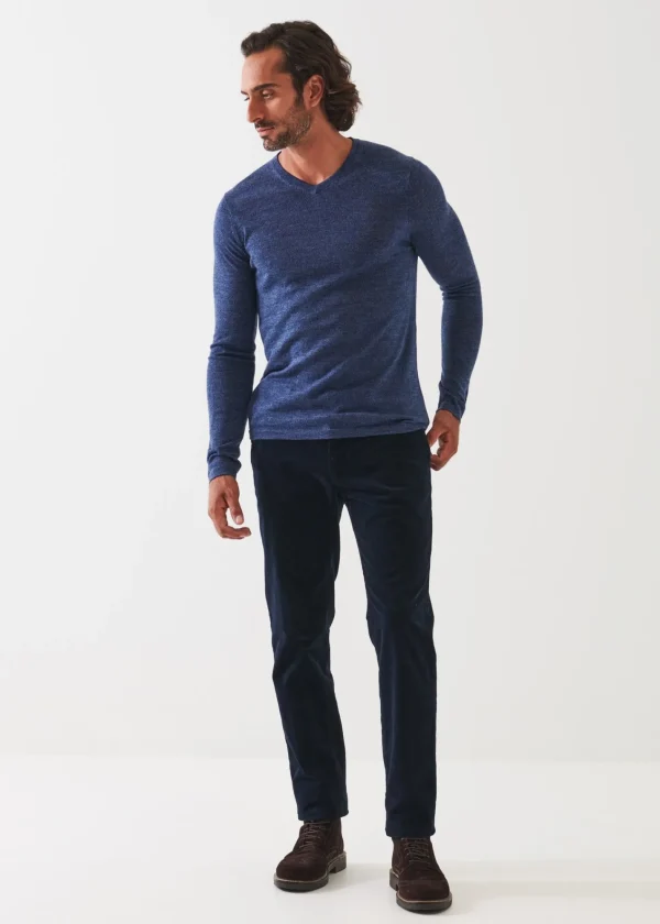 PATRICK ASSARAF Extra-Fine Merino V-Neck | Men Knitwear