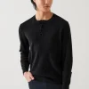 PATRICK ASSARAF Extra-Fine Merino Waffle Henley | Men Knitwear