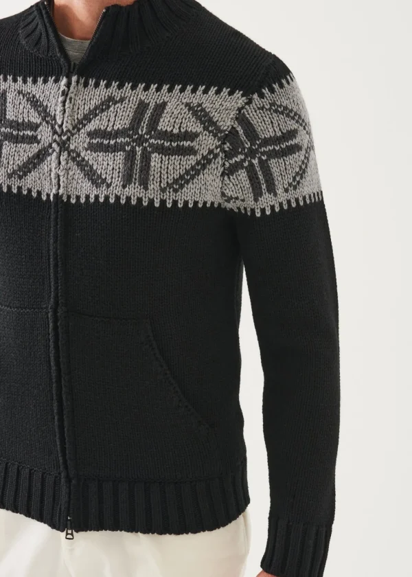 PATRICK ASSARAF Fairisle Zip-Up Cardigan | Men Knitwear