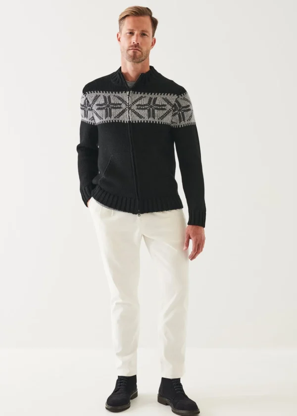 PATRICK ASSARAF Fairisle Zip-Up Cardigan | Men Knitwear