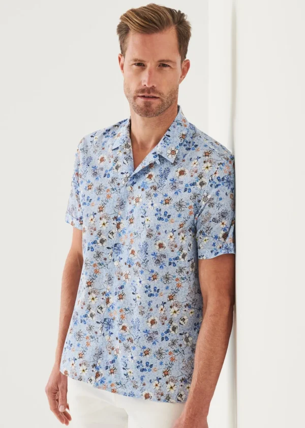 PATRICK ASSARAF Floral Print Camp Collar Shirt | Men Shirts