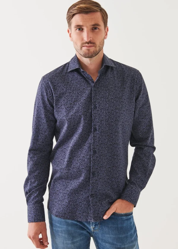 PATRICK ASSARAF Floral Print Cotton Shirt | Men Shirts