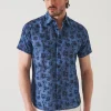 PATRICK ASSARAF Floral Print Linen Shirt | Men Shirts