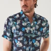 PATRICK ASSARAF Floral Tropical Print Linen Shirt | Men Shirts