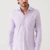 PATRICK ASSARAF Four-Flex Performance Long Sleeve Shirt | Men Shirts