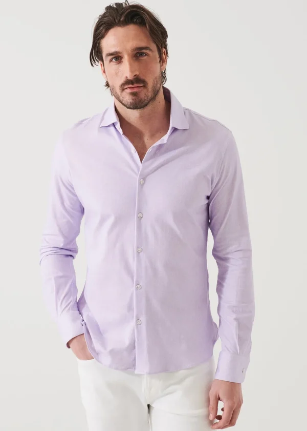 PATRICK ASSARAF Four-Flex Performance Long Sleeve Shirt | Men Shirts