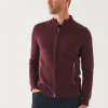 PATRICK ASSARAF Full-Zip Half Milano Cardigan | Men Knitwear