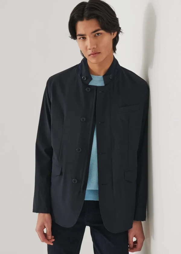 PATRICK ASSARAF Italian Nylon Hybrid Jacket | Men Outerwear