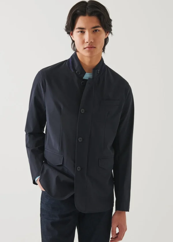 PATRICK ASSARAF Italian Nylon Hybrid Jacket | Men Outerwear