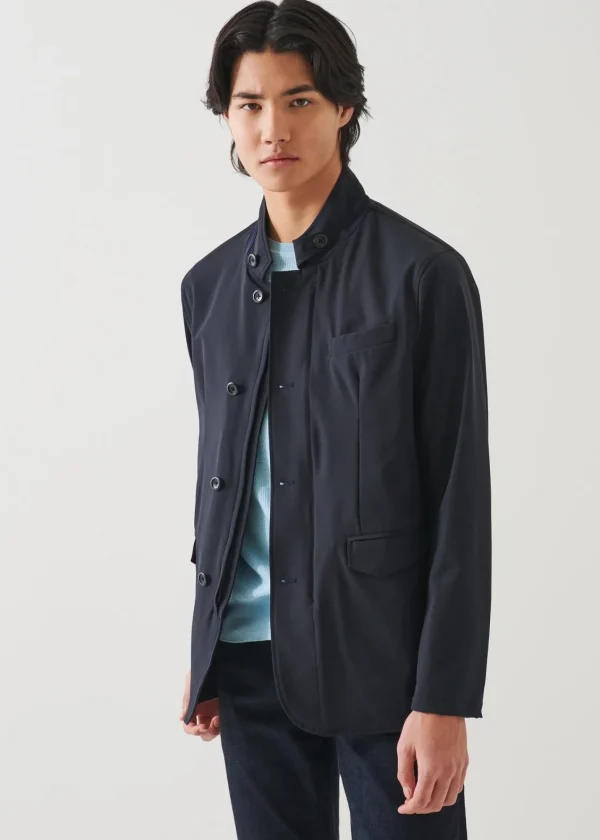 PATRICK ASSARAF Italian Nylon Hybrid Jacket | Men Outerwear