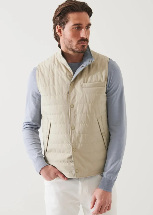 PATRICK ASSARAF Italian Nylon Quilted Vest | Men Outerwear