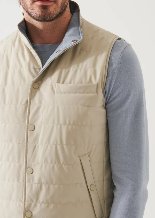 PATRICK ASSARAF Italian Nylon Quilted Vest | Men Outerwear