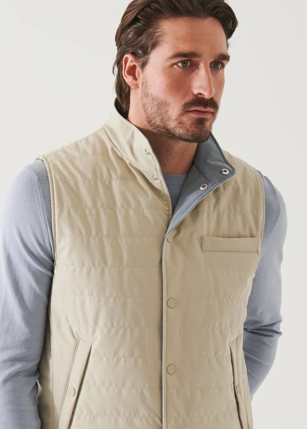 PATRICK ASSARAF Italian Nylon Quilted Vest | Men Outerwear