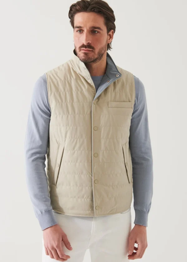 PATRICK ASSARAF Italian Nylon Quilted Vest | Men Outerwear