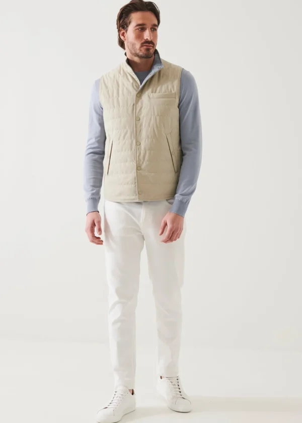 PATRICK ASSARAF Italian Nylon Quilted Vest | Men Outerwear