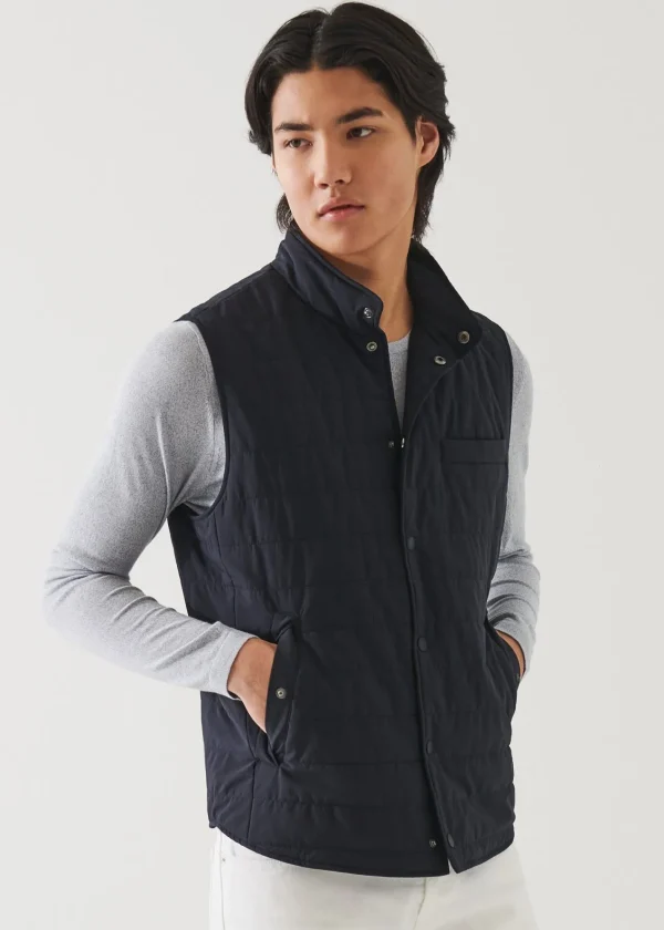 PATRICK ASSARAF Italian Nylon Quilted Vest | Men Outerwear