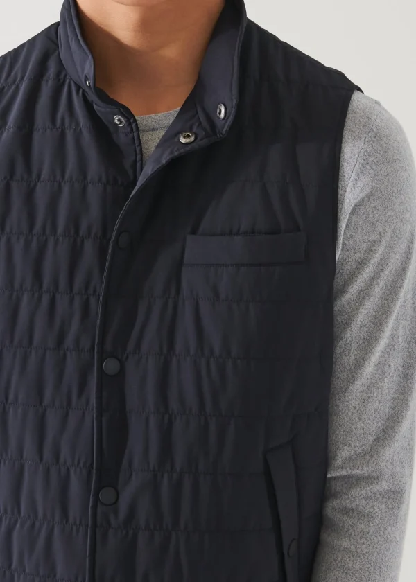 PATRICK ASSARAF Italian Nylon Quilted Vest | Men Outerwear