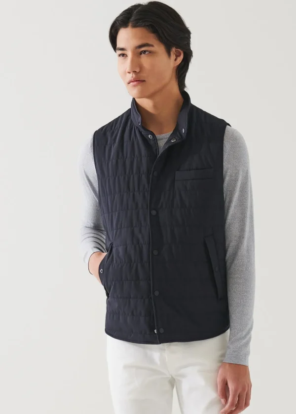 PATRICK ASSARAF Italian Nylon Quilted Vest | Men Outerwear