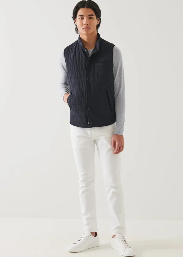 PATRICK ASSARAF Italian Nylon Quilted Vest | Men Outerwear