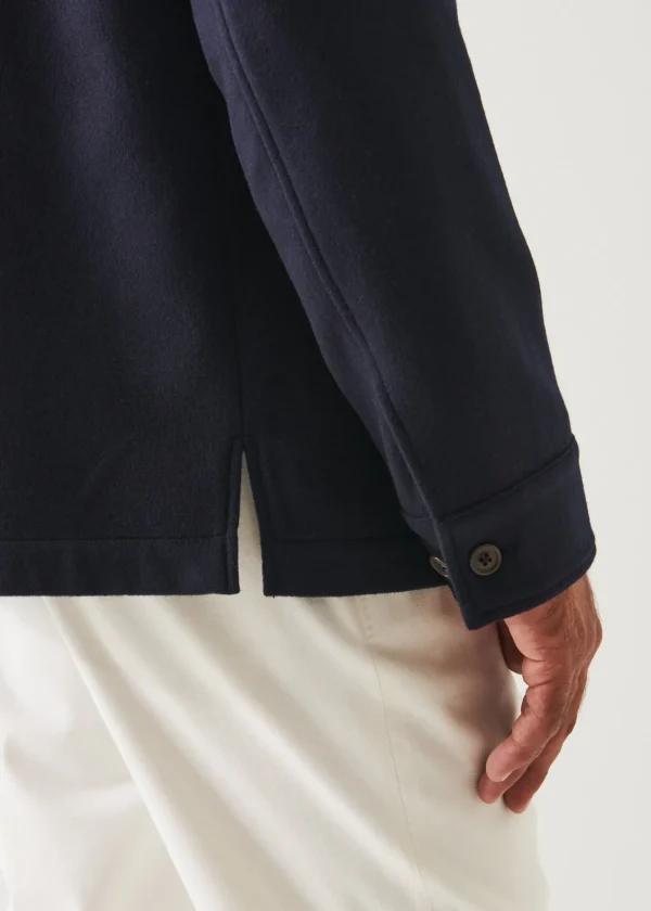 PATRICK ASSARAF Italian One Pocket Shirt Jacket | Men Shirt Jackets