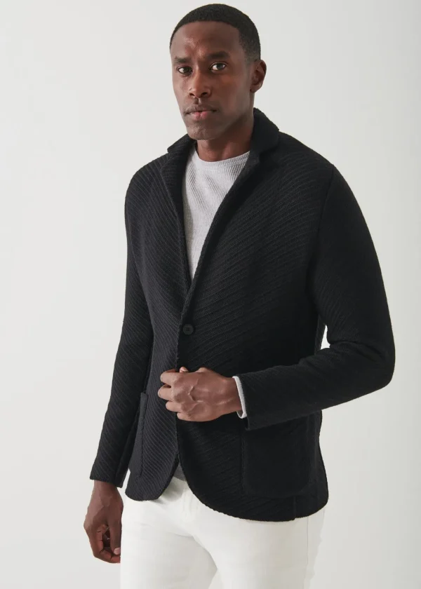 PATRICK ASSARAF Knit Sweater Jacket | Men Blazers