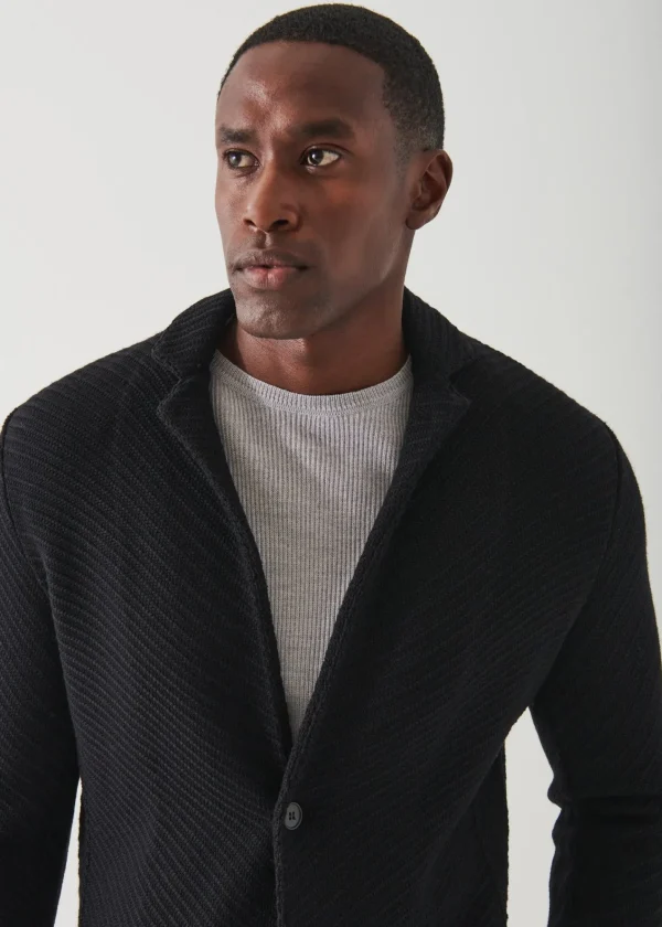 PATRICK ASSARAF Knit Sweater Jacket | Men Blazers