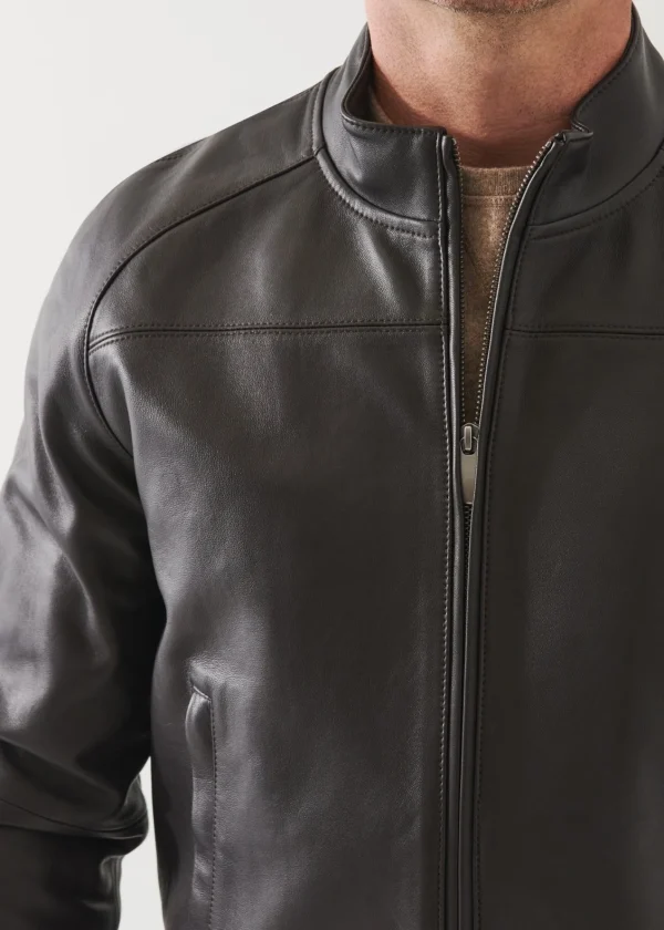 PATRICK ASSARAF Leather Zip-Up Bomber | Men Outerwear