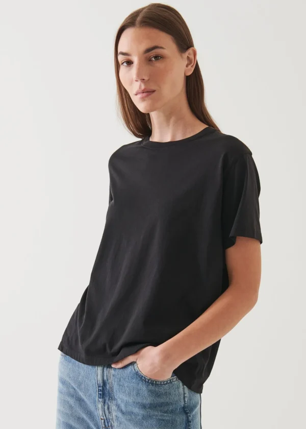 PATRICK ASSARAF Lightweight Pima Cotton Boyfriend T-Shirt | Women T-Shirts