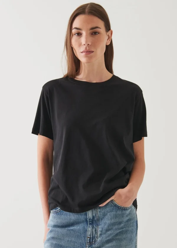 PATRICK ASSARAF Lightweight Pima Cotton Boyfriend T-Shirt | Women T-Shirts